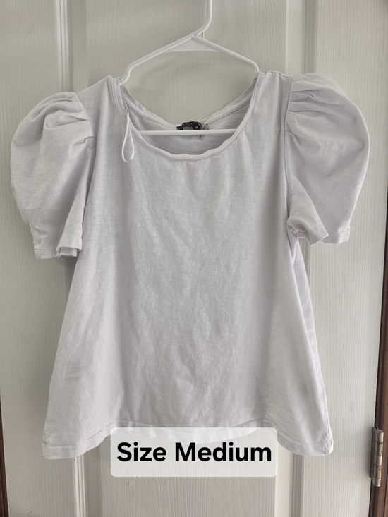 Tops - Women’s Puff Sleeve Tee in White